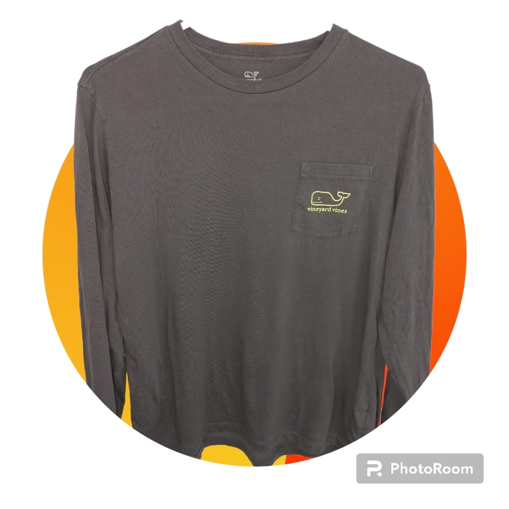 Vineyard Vines Boys XL (18) Long-Sleeve Pocket Tee, EUC